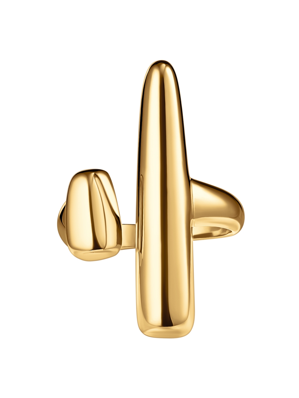 Gold-Tone Modern Sculptural Ring - Women's Accessory